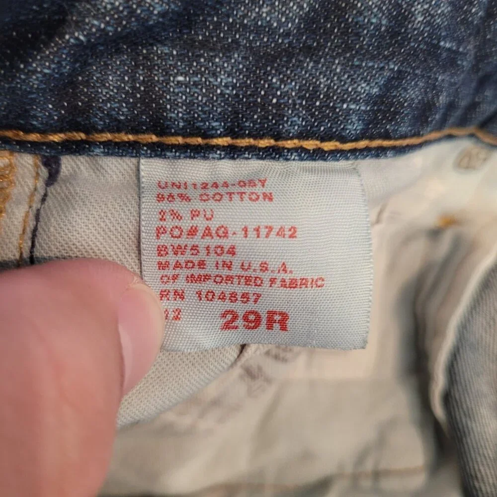 Ag Adriano Goldschmied Jeans Womens 29R 31x33 Blue Skinny Straight Denim Stretch - Picture 5 of 12